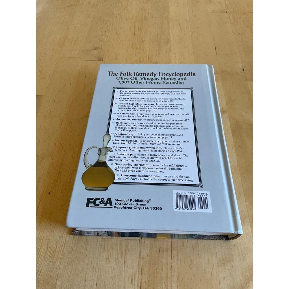 The Folk Remedy Encyclopedia Olive Oil Vinegar Honey 1001 Home Remedies Book